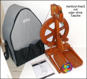Spinnrad Ashford Kiwi3, gewachst, wenig gebraucht, plus Bag